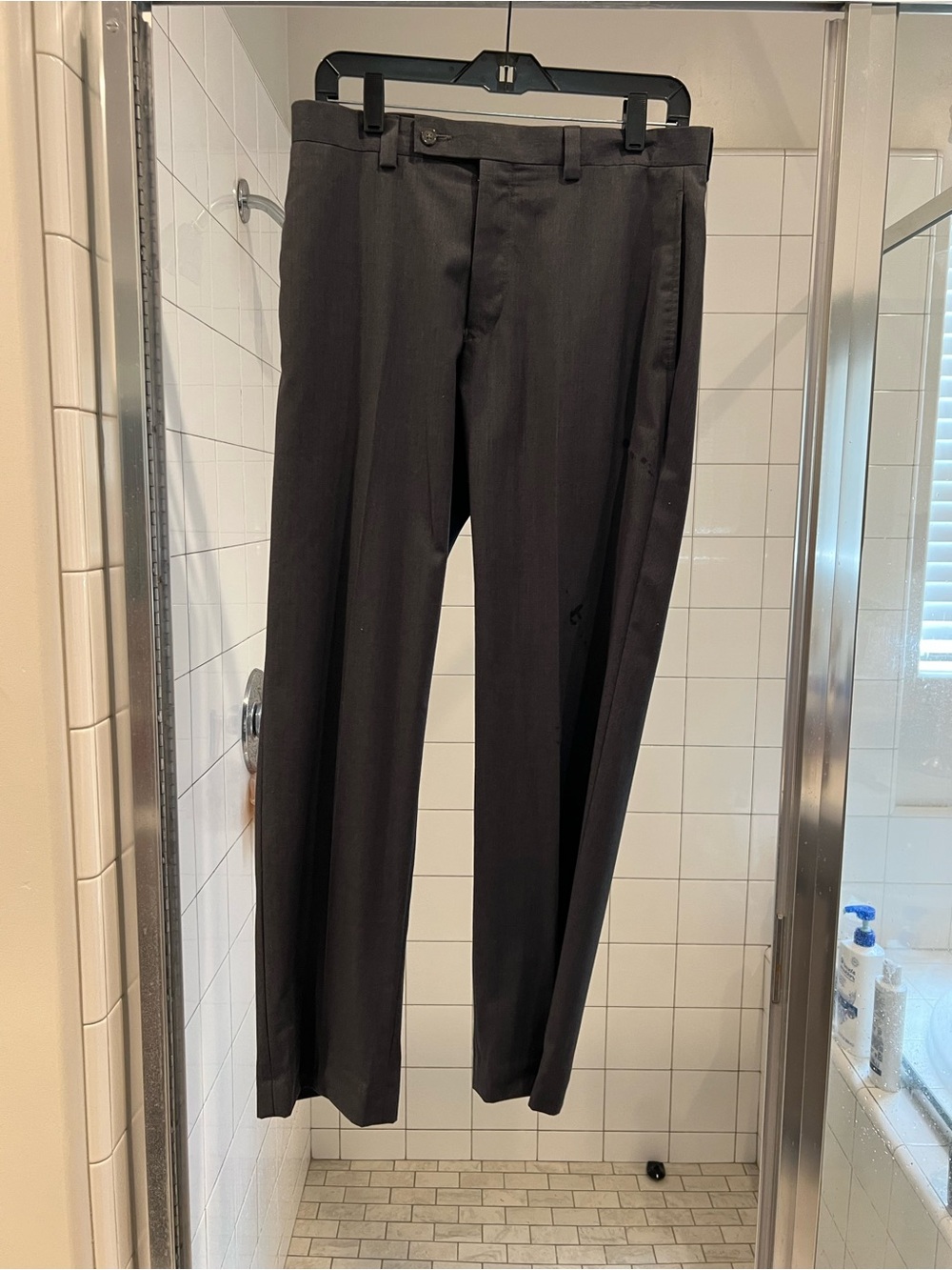 Calvin Klein Black Men's Dress Pants with Subtle Pinstripe